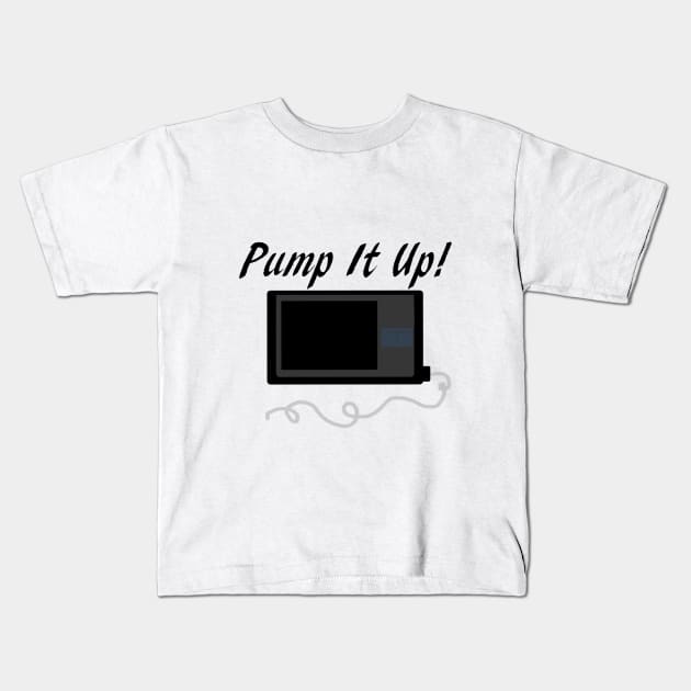 Pump It Up! 2 Black Kids T-Shirt by CatGirl101